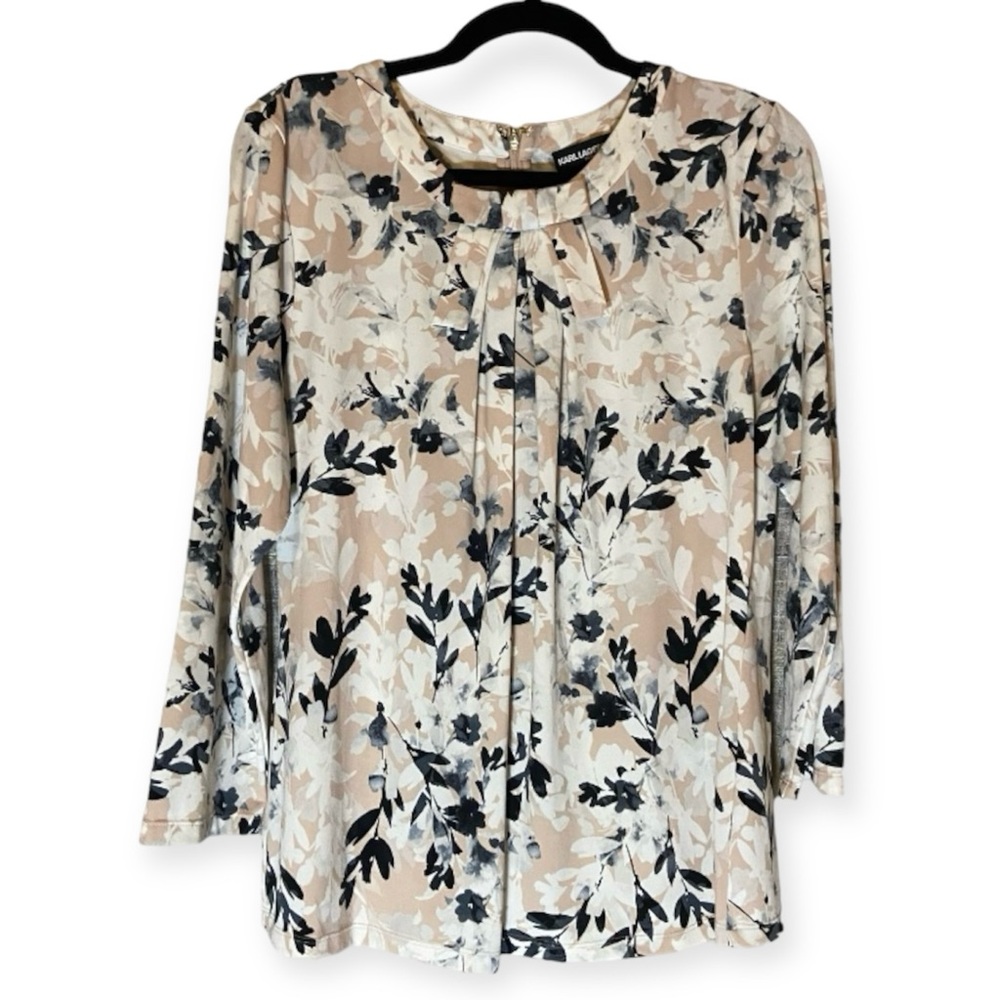 Karl Lagerfeld Women's Floral Print Blouse SZ